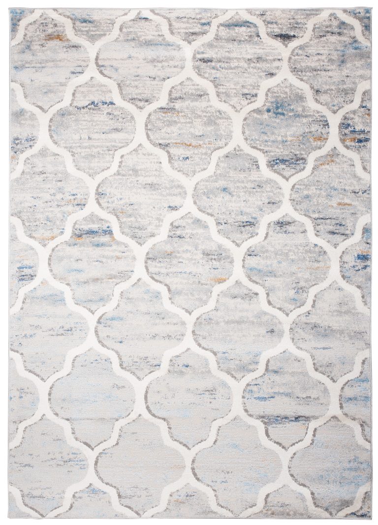 Alfombra Valley Gris Azul Trellis Marroquí