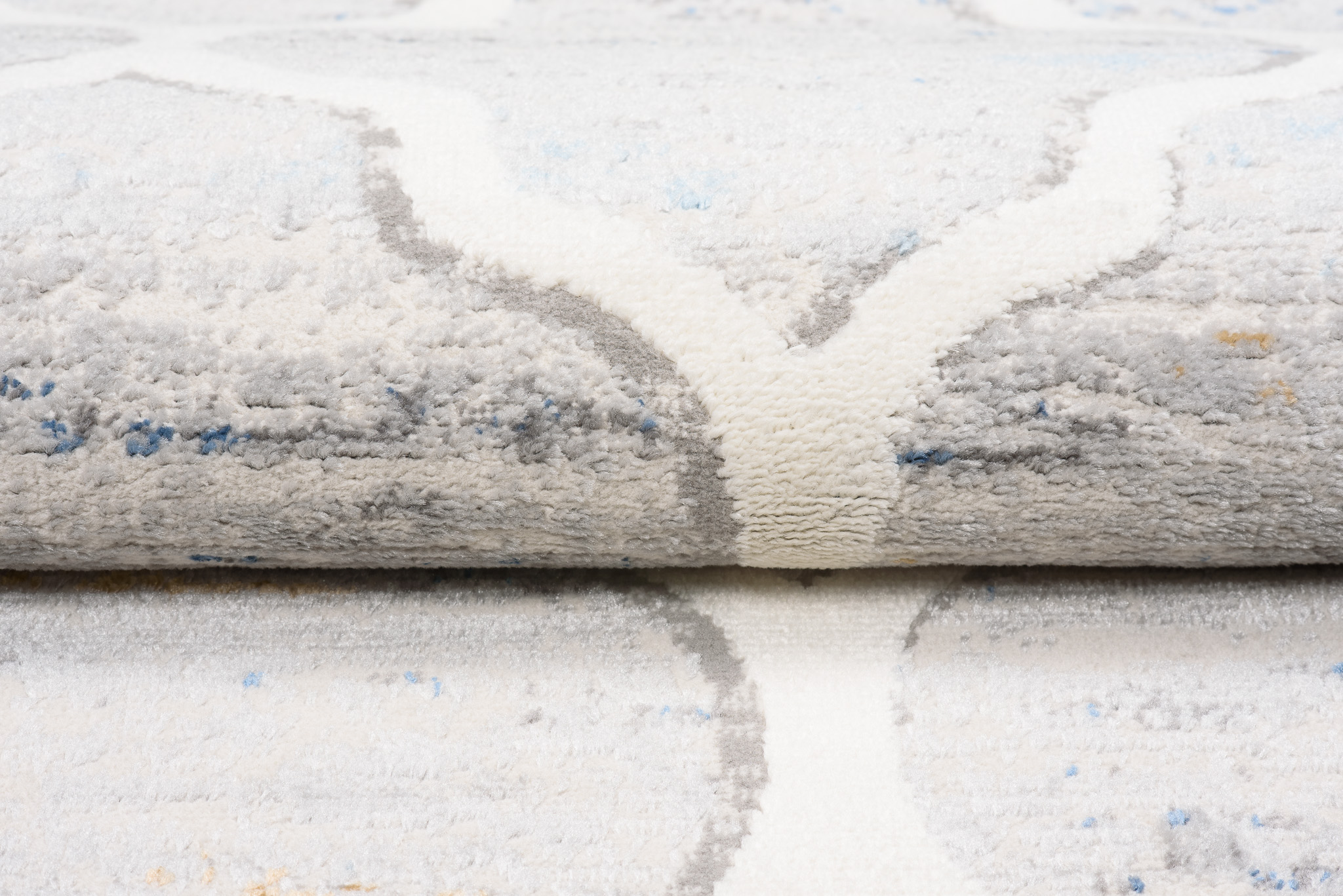 Alfombra Valley Gris Azul Trellis Marroquí