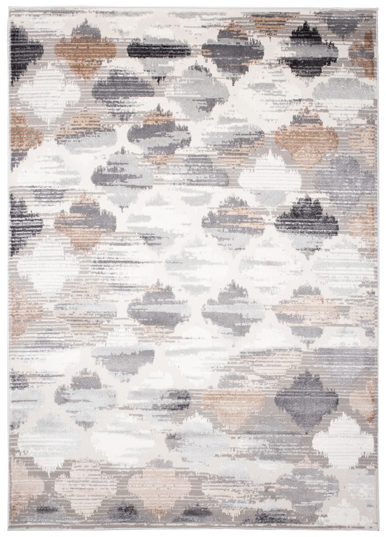 Alfombra Valley Gris Rojo Ladrillo Trébol Marroquí