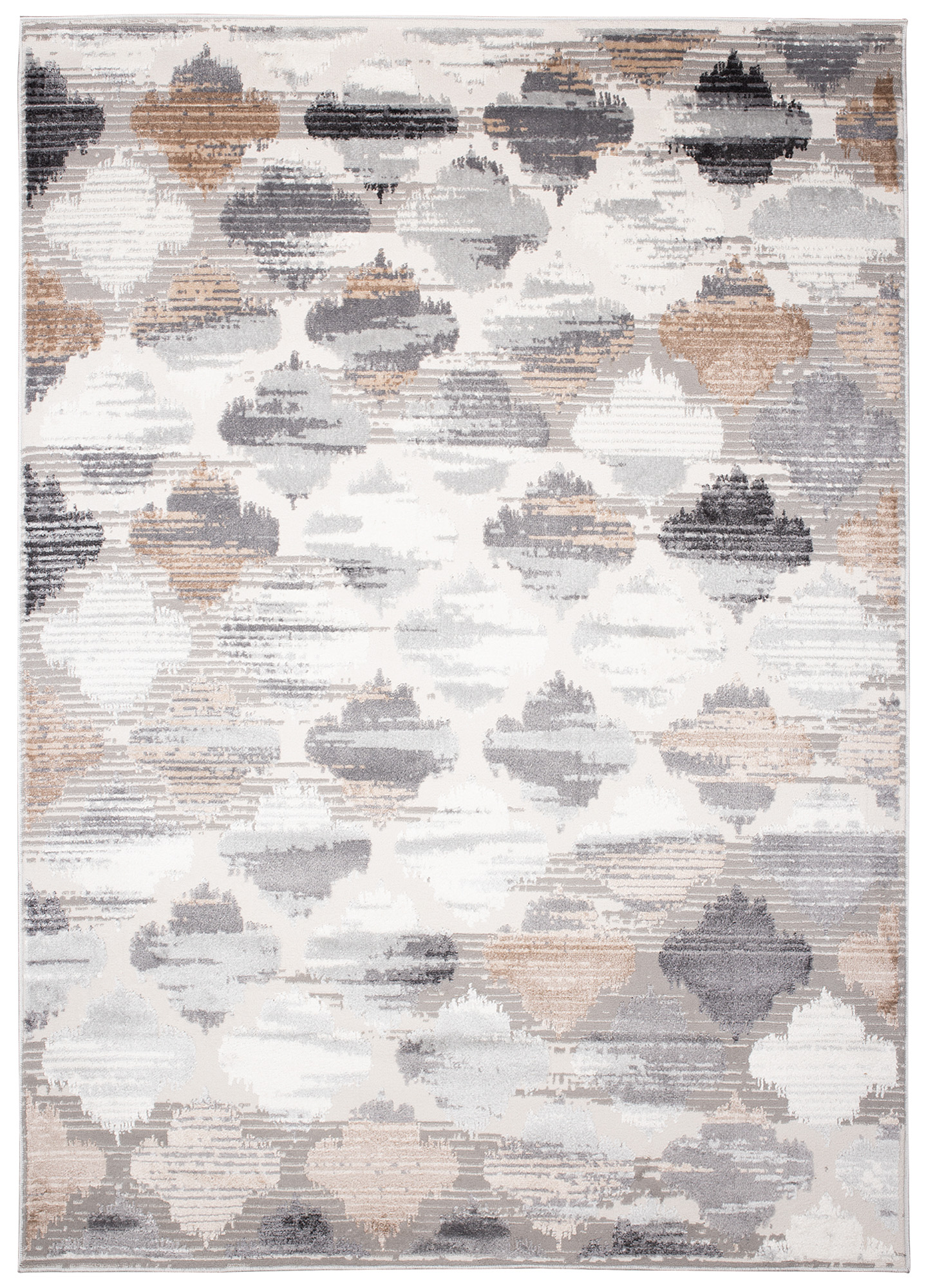 Alfombra Valley Gris Rojo Ladrillo Trébol Marroquí