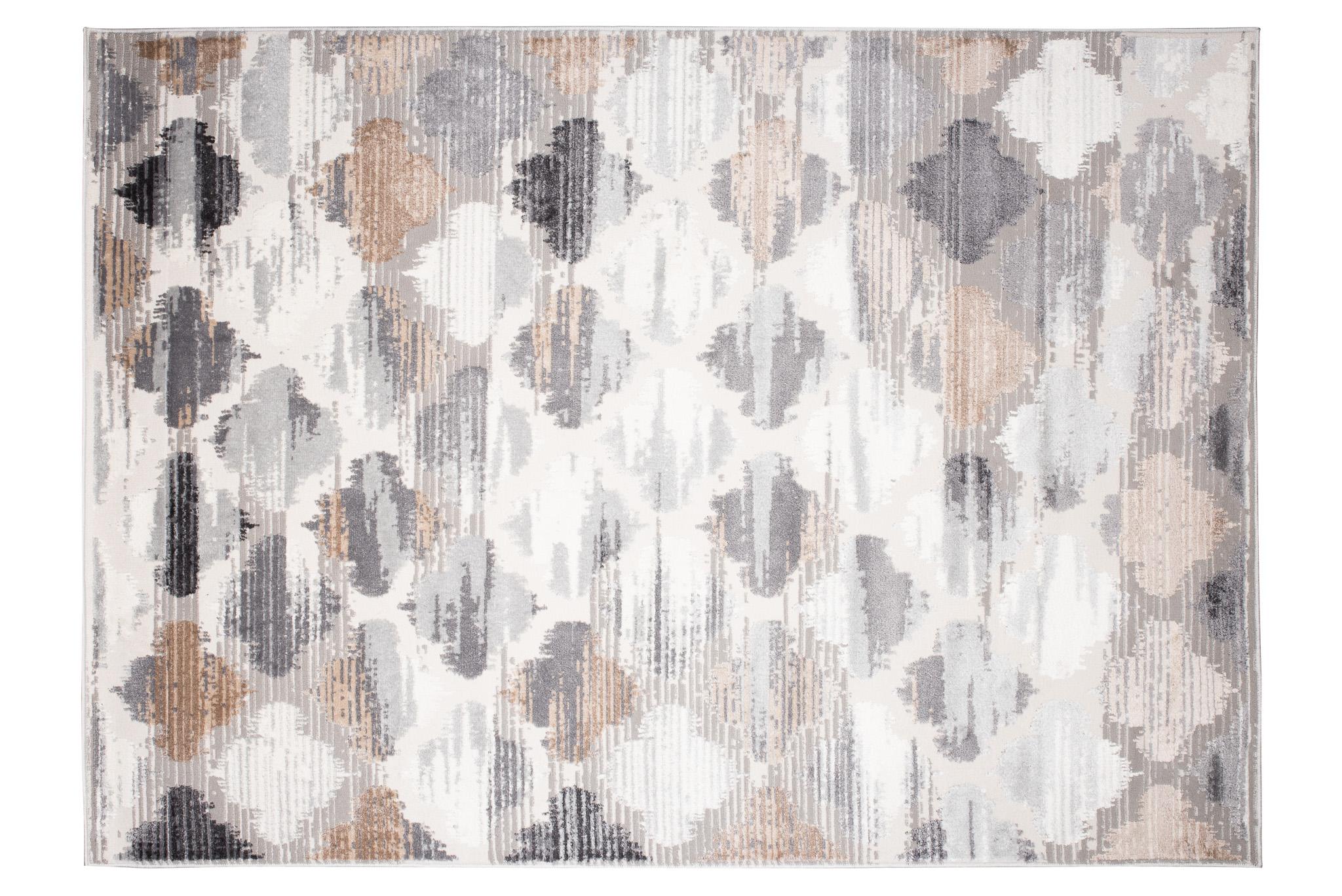 Alfombra Valley Gris Rojo Ladrillo Trébol Marroquí