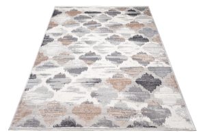 Alfombra Valley Gris Rojo Ladrillo Trébol Marroquí