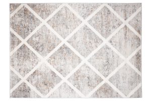 Alfombra Valley Gris Cobre Geométrico Enrejado