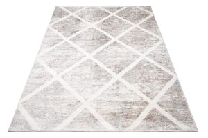 Alfombra Valley Gris Cobre Geométrico Enrejado
