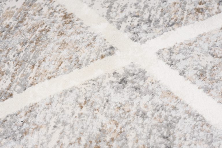 Alfombra Valley Gris Cobre Geométrico Enrejado