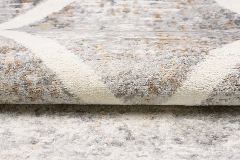 Alfombra Valley Gris Cobre Geométrico Enrejado