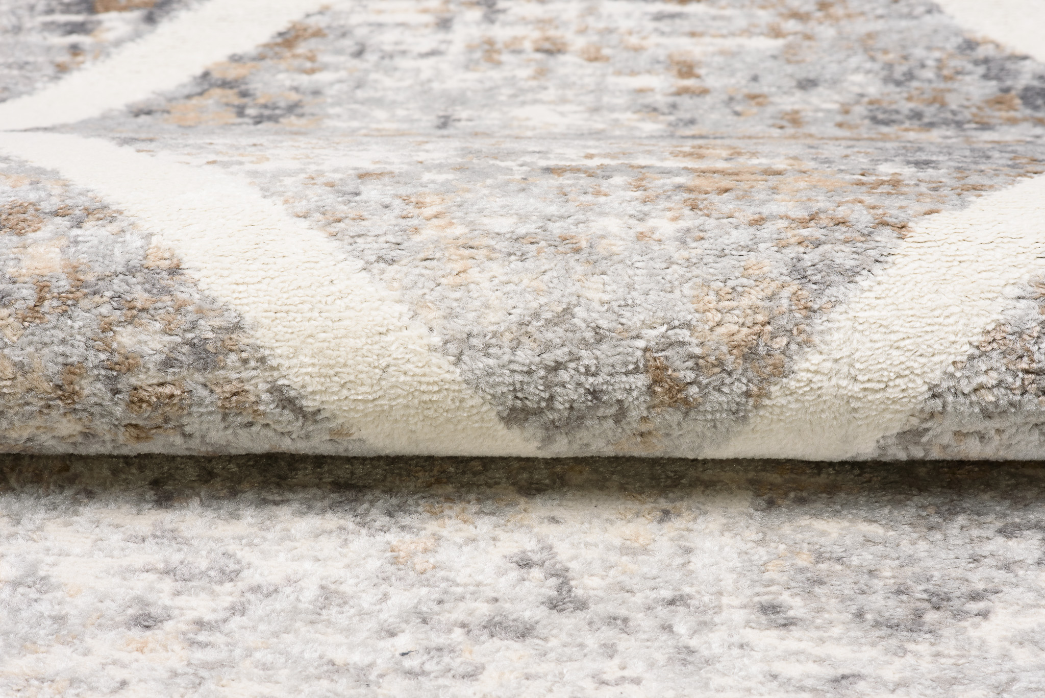 Alfombra Valley Gris Cobre Geométrico Enrejado