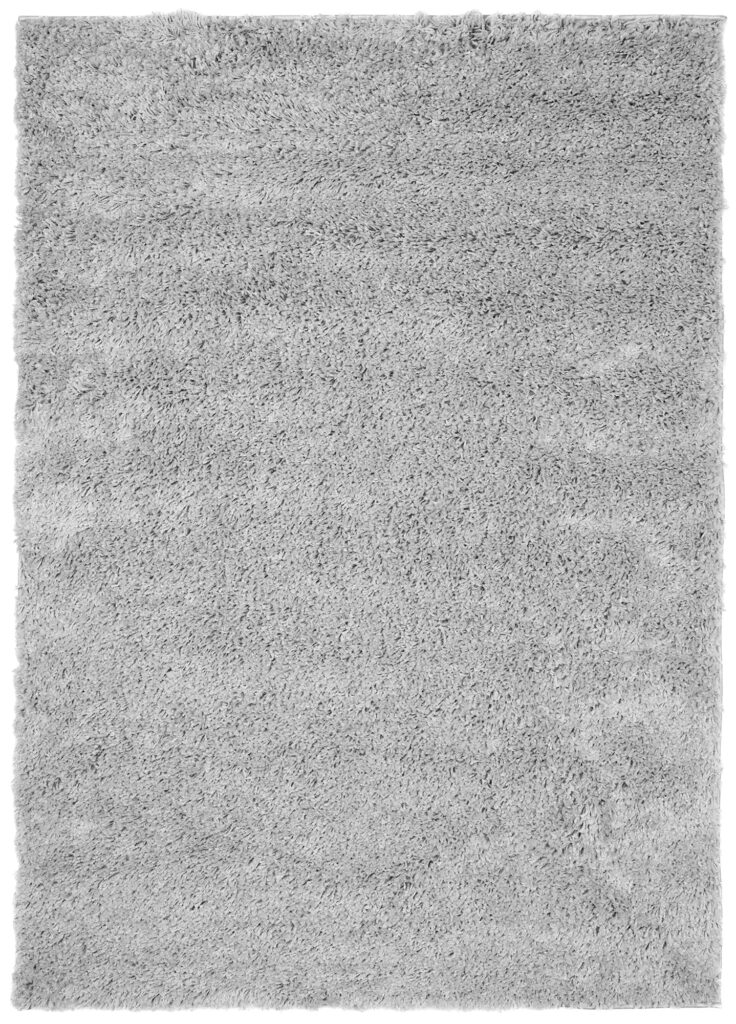 Alfombra Essence Shaggy Unicolor Gris Claro