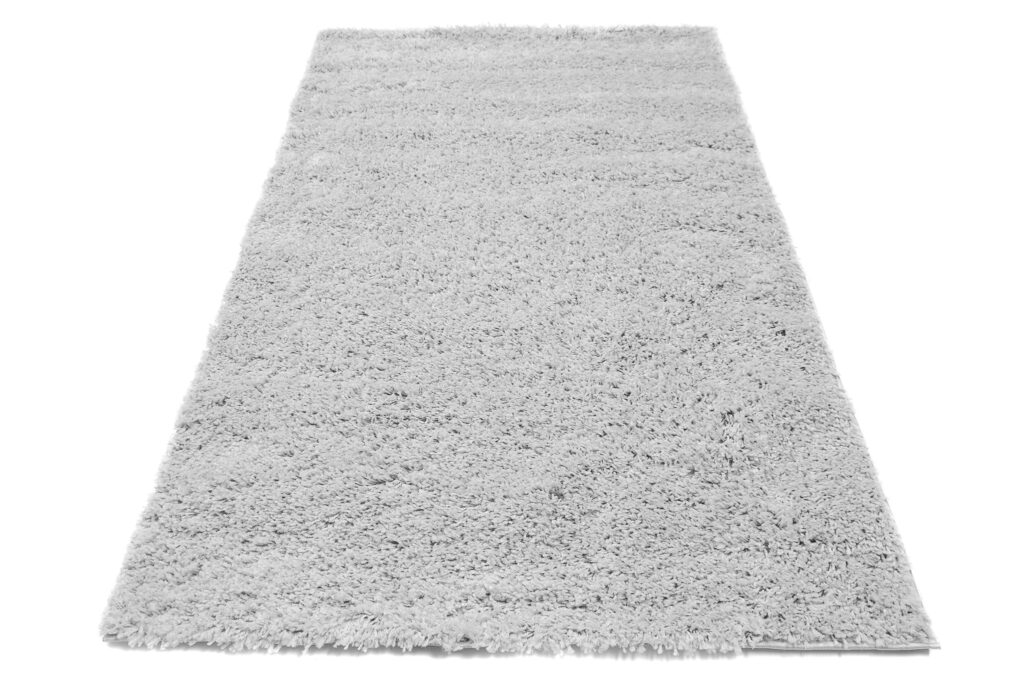 Alfombra Essence Shaggy Unicolor Gris Claro