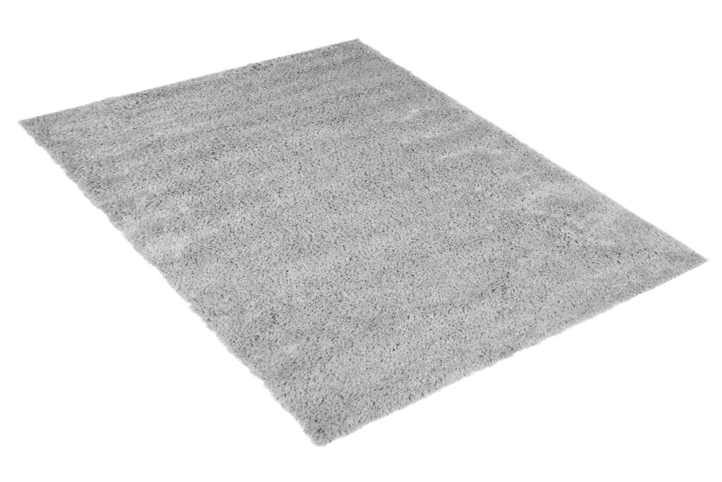Alfombra Essence Shaggy Unicolor Gris Claro