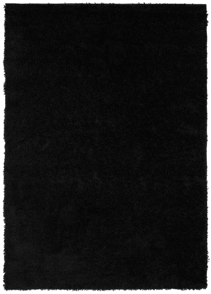 Alfombra Essence Shaggy Unicolor Negro