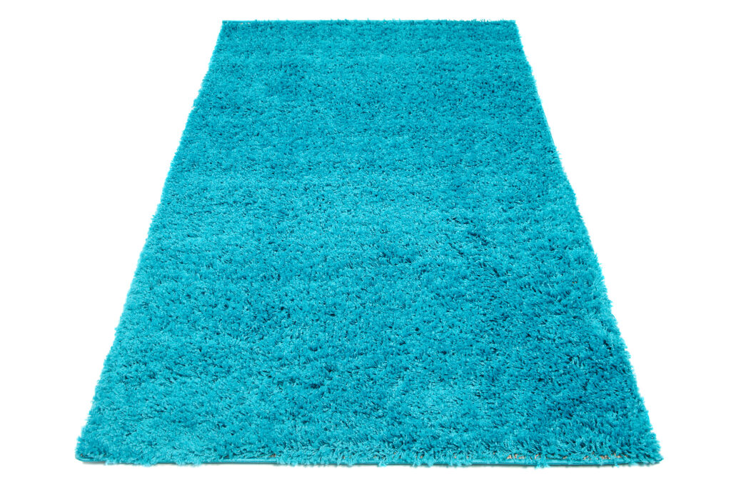 Alfombra Essence Shaggy Unicolor Turquesa