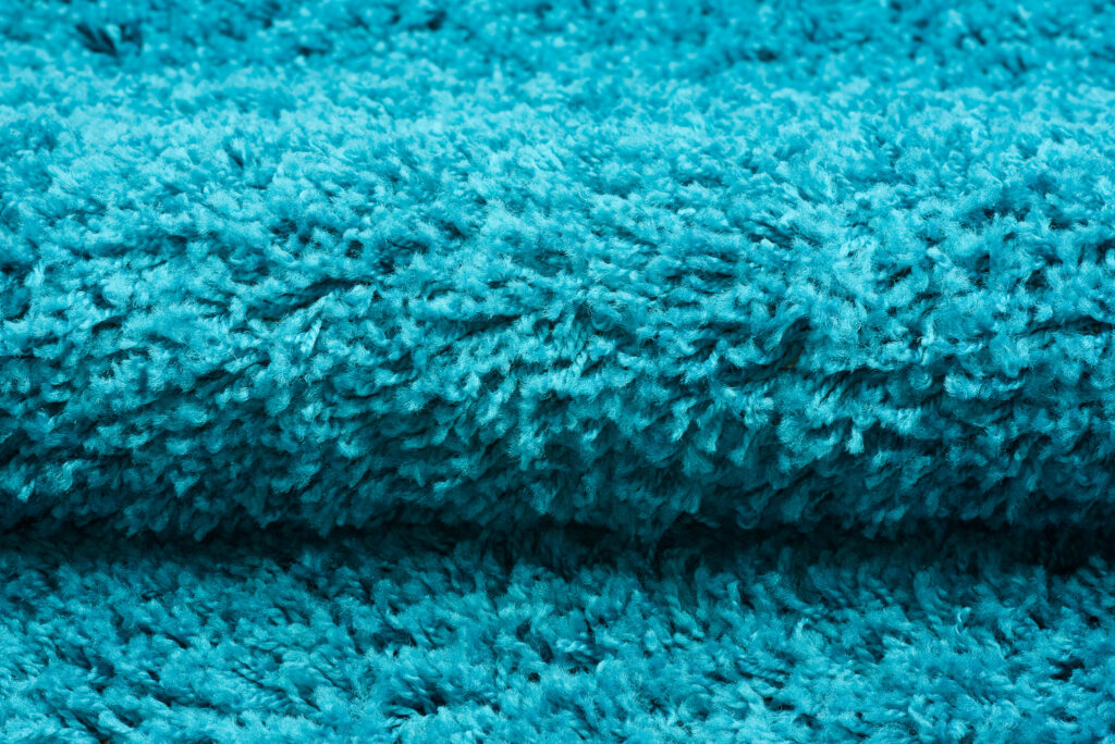 Alfombra Essence Shaggy Unicolor Turquesa