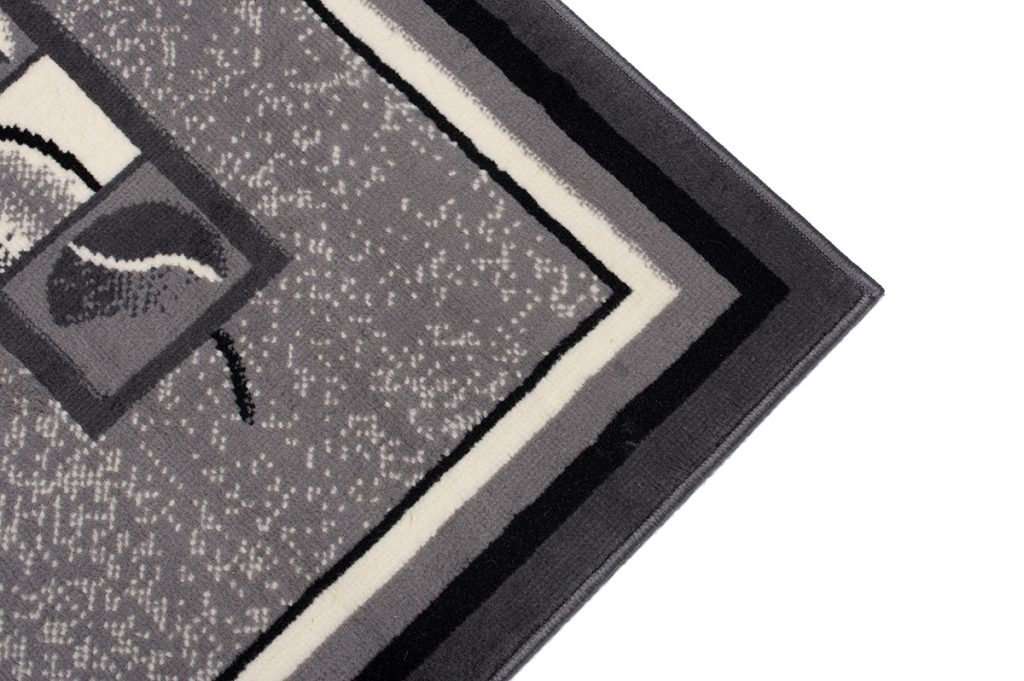 Alfombra Dream Gris Geométrico Flores Borde
