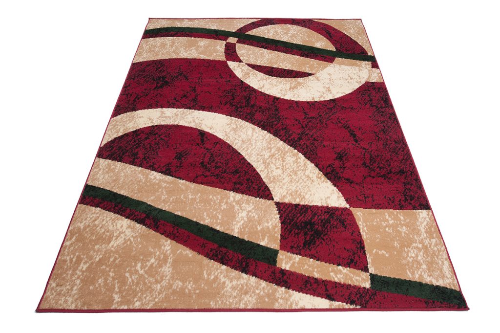 Alfombra Dream Rojo Crema Verde Círculos