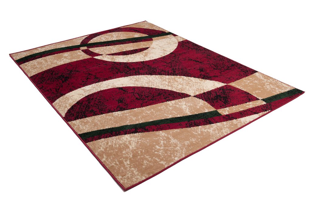 Alfombra Dream Rojo Crema Verde Círculos