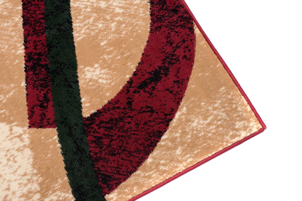 Alfombra Dream Rojo Crema Verde Círculos