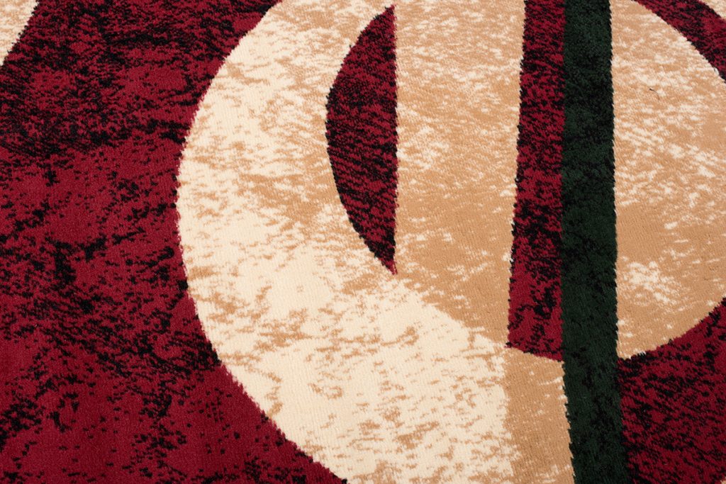 Alfombra Dream Rojo Crema Verde Círculos