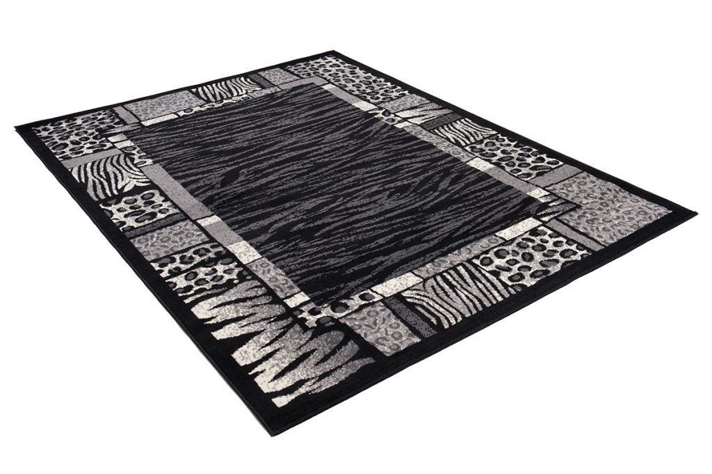 Alfombra Dream Moderno Negro Gris Estampado Animal