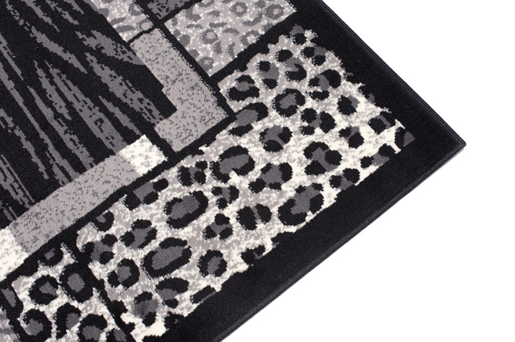 Alfombra Dream Moderno Negro Gris Estampado Animal