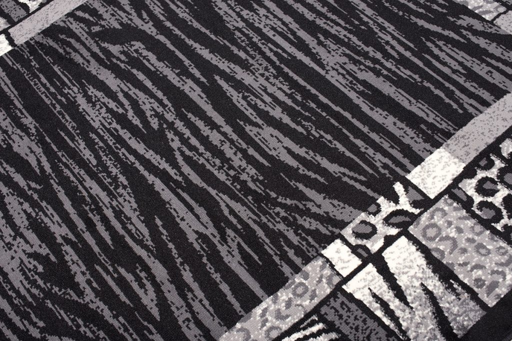 Alfombra Dream Moderno Negro Gris Estampado Animal