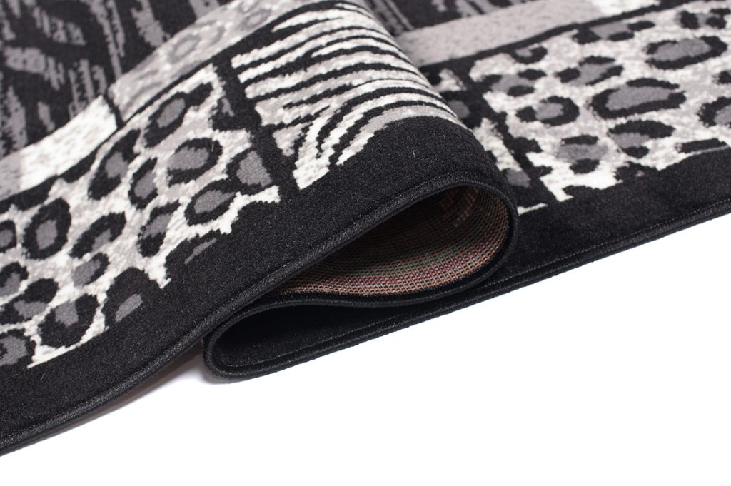 Alfombra Dream Moderno Negro Gris Estampado Animal