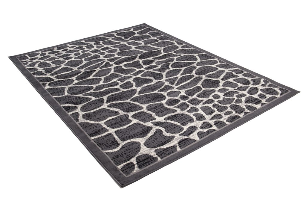 Alfombra Dream Gris Oscuro Estampado Animal Borde