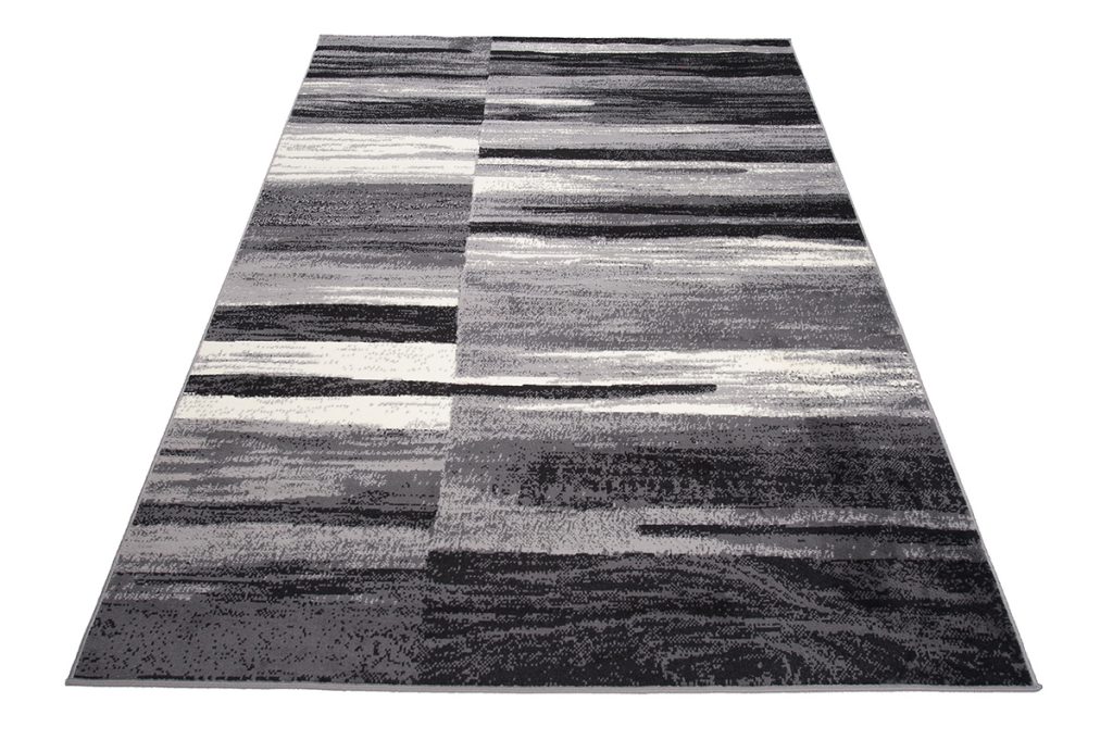 Alfombra Dream Abstracto Gris Negro Líneas
