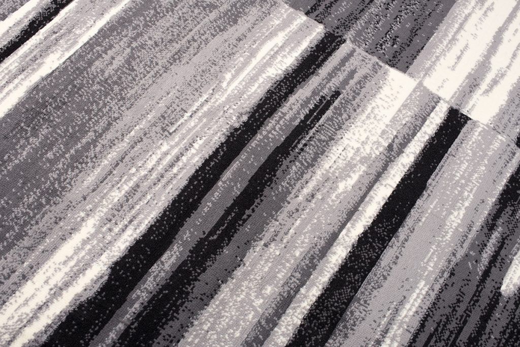 Alfombra Dream Abstracto Gris Negro Líneas