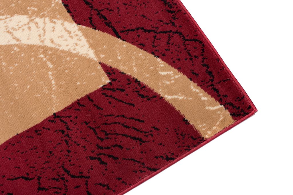 Alfombra Dream Rojo Crema Borde Líneas