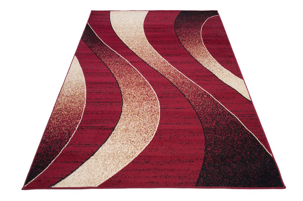 Alfombra Dream Moderno Rojo Beige Ondas