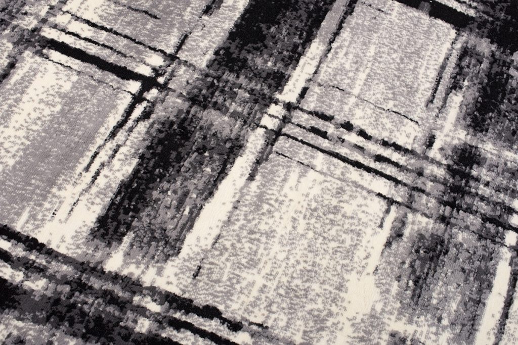 Alfombra Dream Gris Negro Geométrico Enrejado