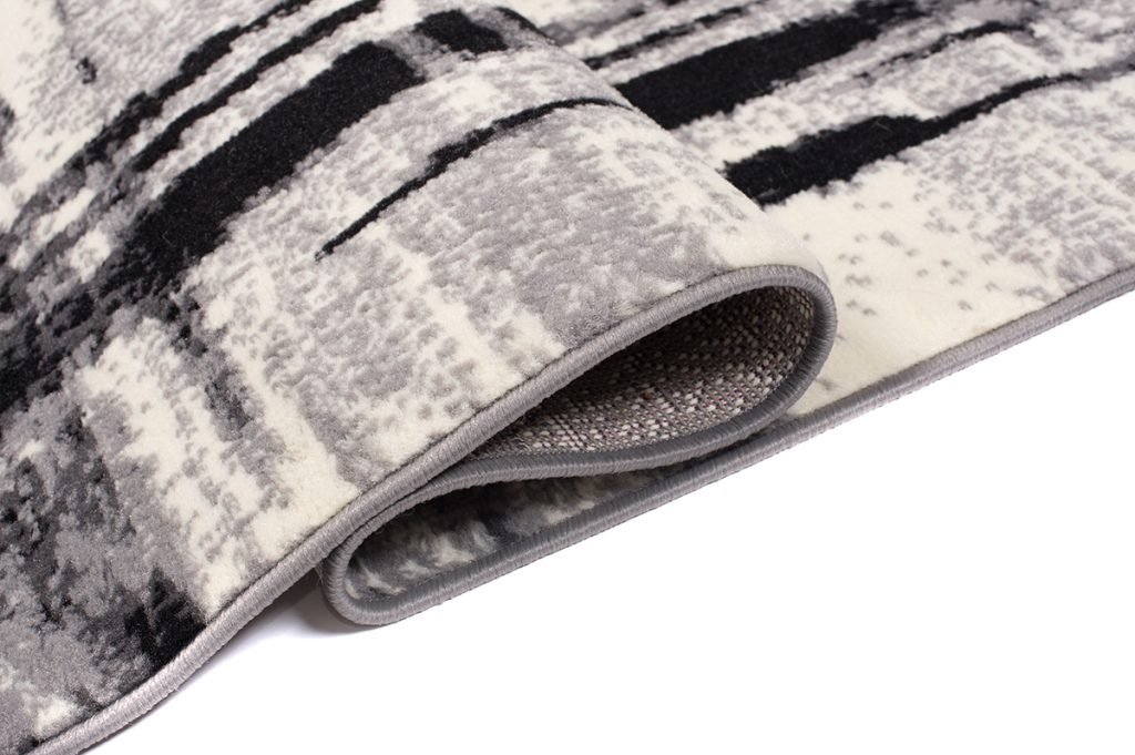 Alfombra Dream Gris Negro Geométrico Enrejado
