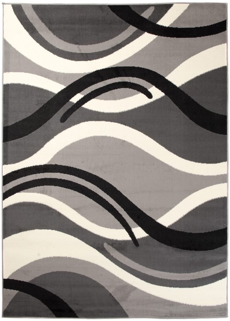 Alfombra Dream Gris Crema Geométrico Ondas