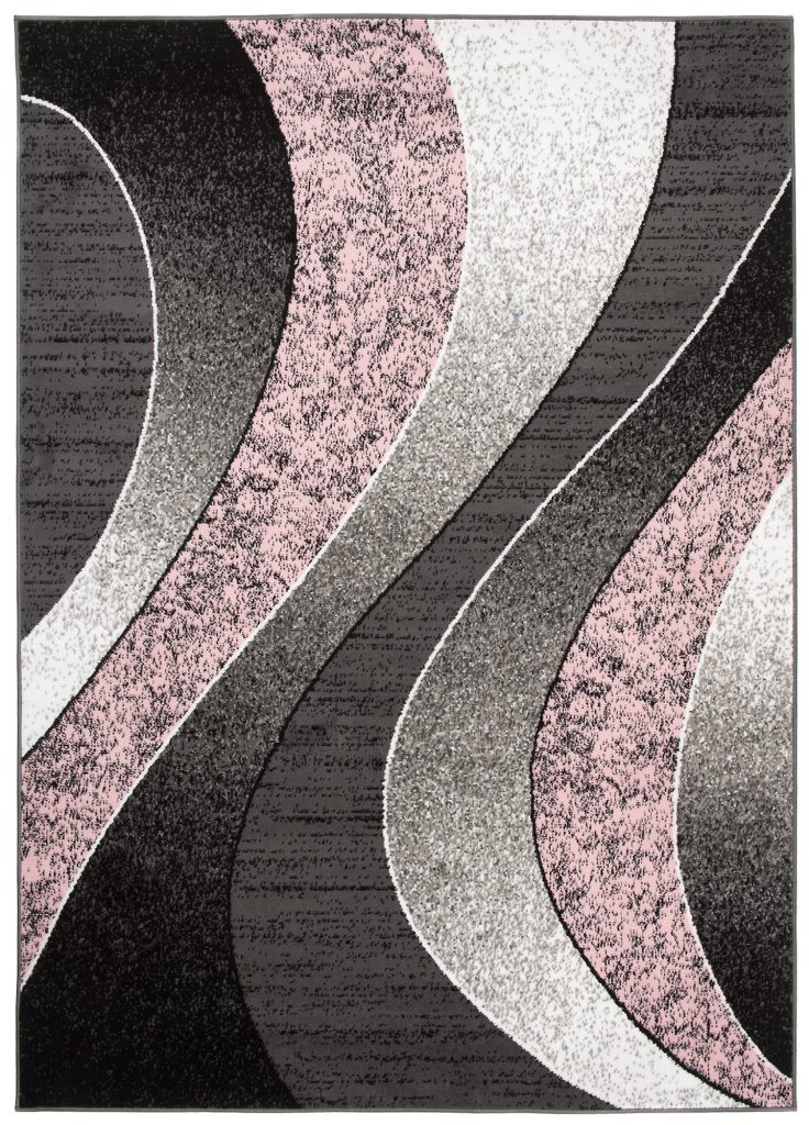 Alfombra Dream Moderno Gris Rosa Ondas