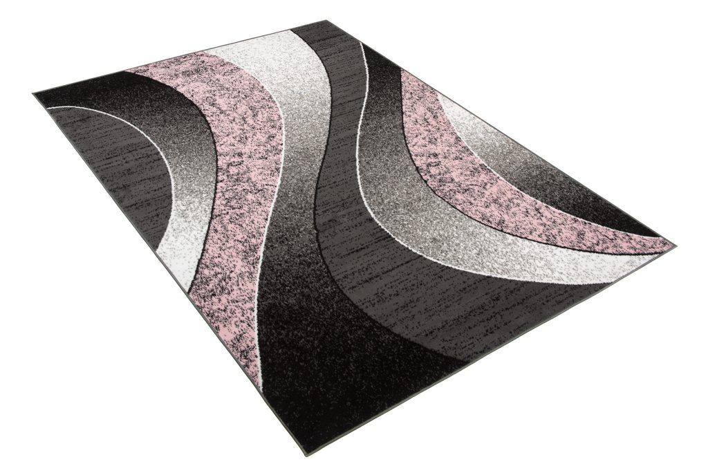 Alfombra Dream Moderno Gris Rosa Ondas