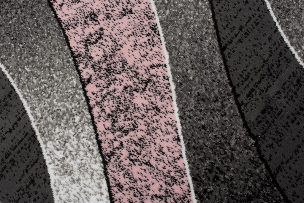Alfombra Dream Moderno Gris Rosa Ondas