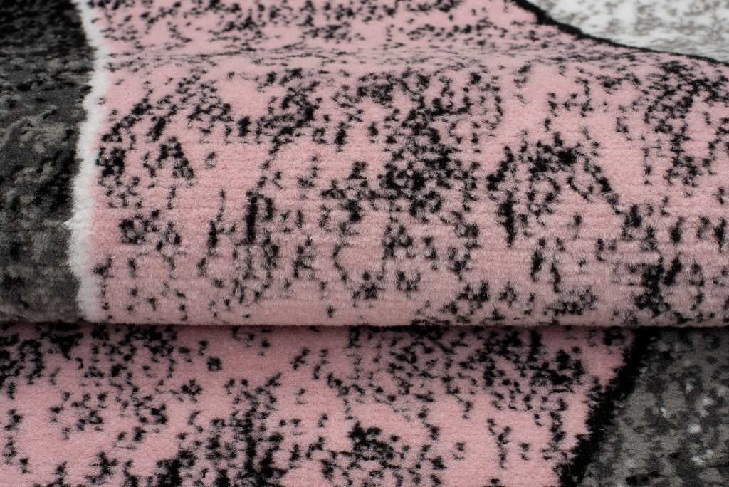 Alfombra Dream Moderno Gris Rosa Ondas
