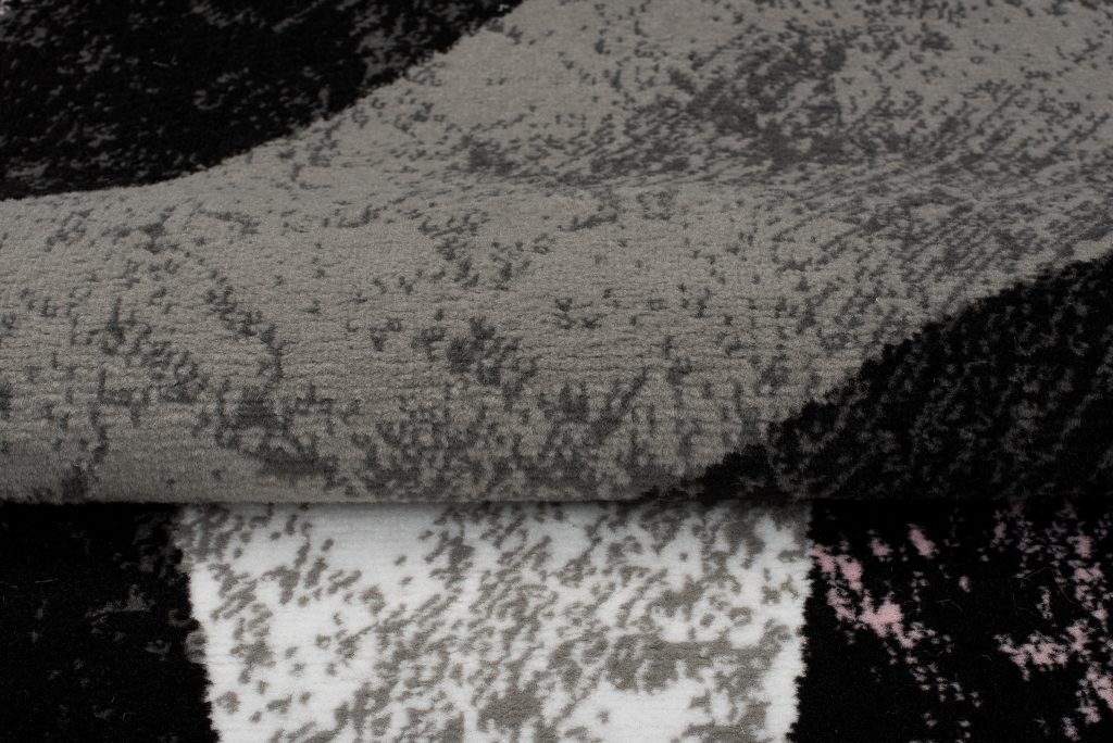 Alfombra Dream Geométrico Gris Rosa Cuadrados