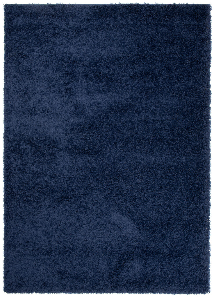 Alfombra Essence Shaggy Unicolor Azul Marino