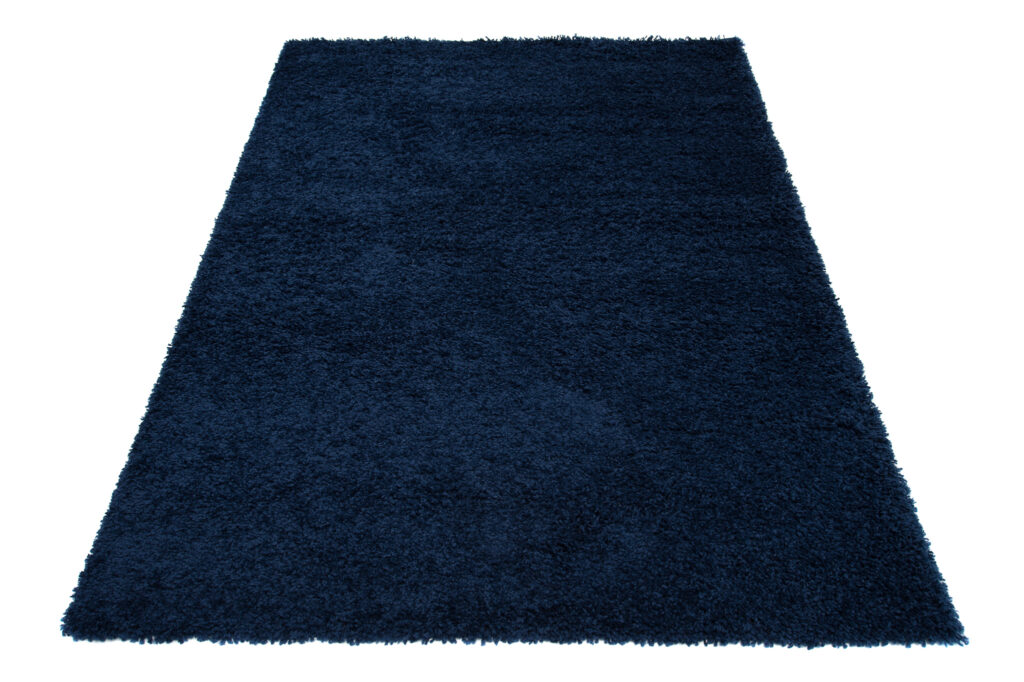 Alfombra Essence Shaggy Unicolor Azul Marino