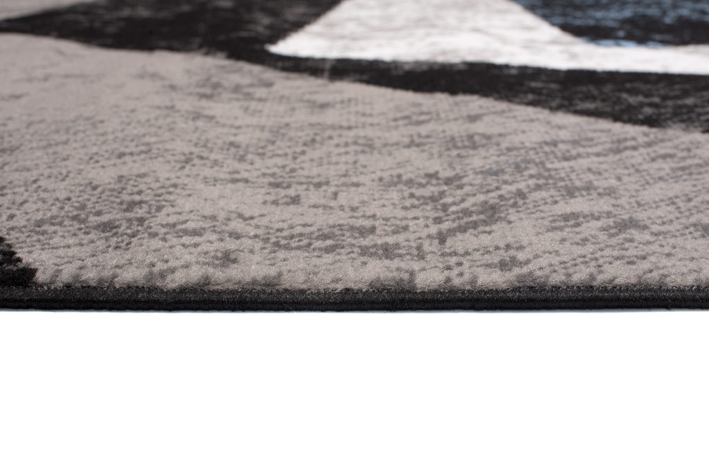 Alfombra Dream Geométrico Gris Azul Cuadrados
