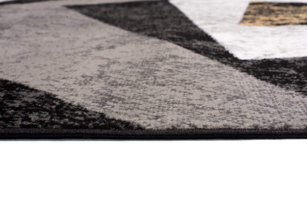 Alfombra Dream Geométrico Gris Amarillo Cuadrados