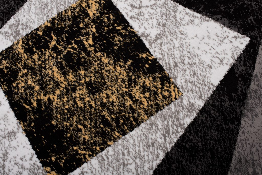 Alfombra Dream Geométrico Gris Amarillo Cuadrados