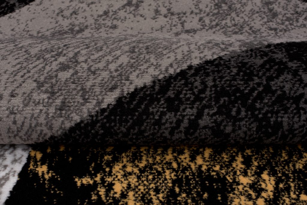 Alfombra Dream Geométrico Gris Amarillo Cuadrados