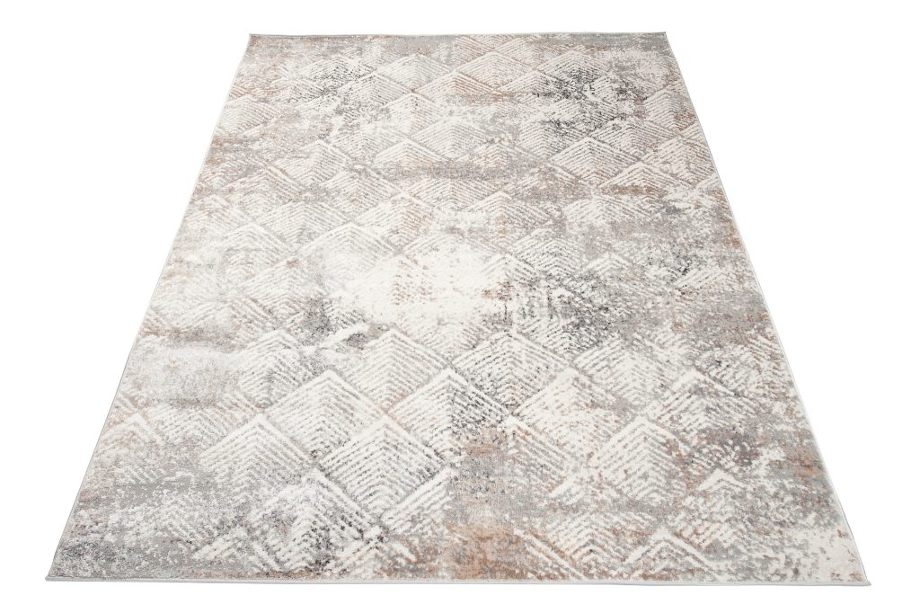 Alfombra Valley Gris Beige Geométrico Cuadrados