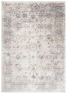 Alfombra Valley Gris Beige Ornamental Borde