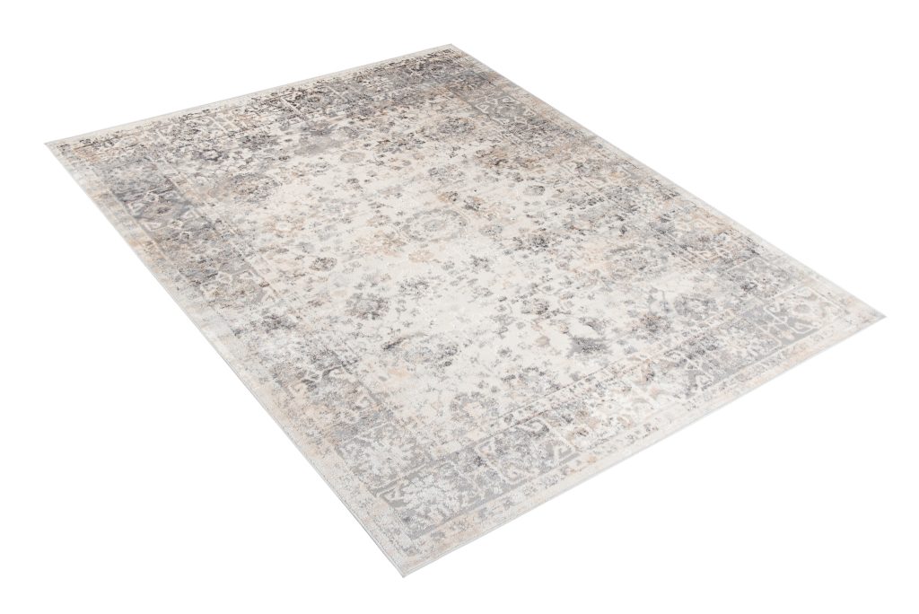 Alfombra Valley Gris Beige Ornamental Borde