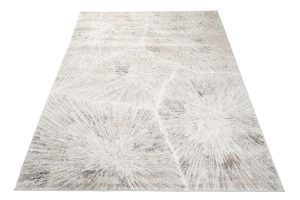 Alfombra Valley Gris Rojo Ladrillo Moderno Líneas