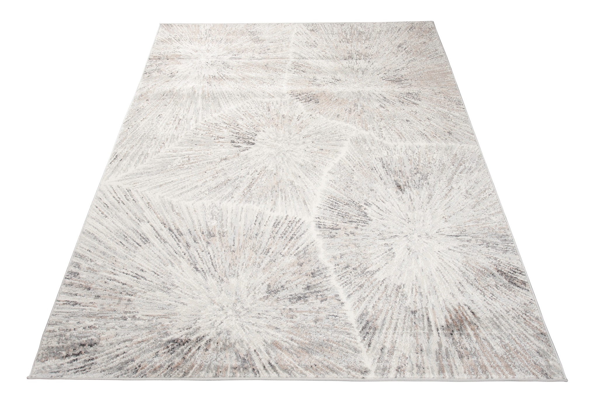 Alfombra Valley Gris Rojo Ladrillo Moderno Líneas